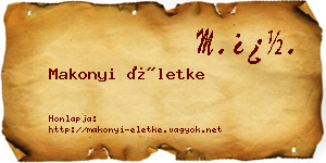 Makonyi Életke névjegykártya